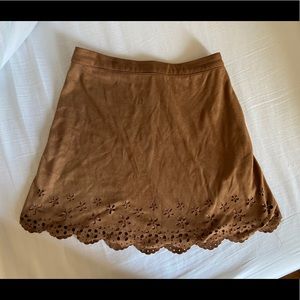 Suede Tan Skirt